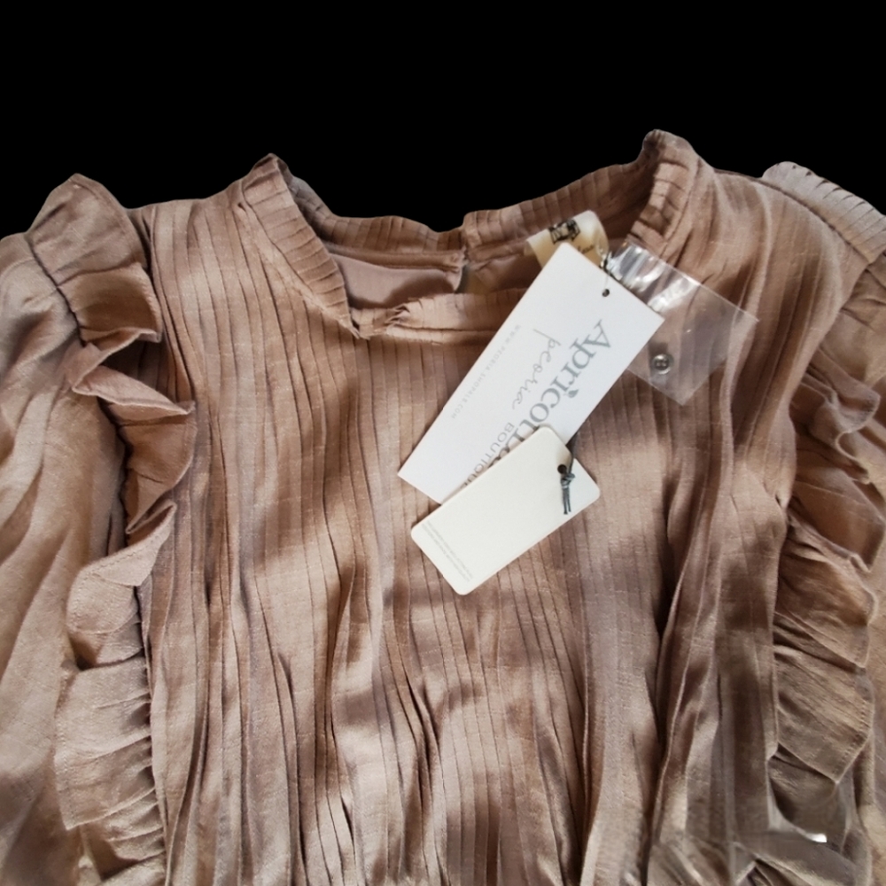 Pleated Ruffled Blouse - Picture 4 of 8